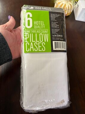 1888 Mills 6 pack white hotel pillow cases